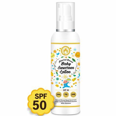 Mineral-based baby sunscreen