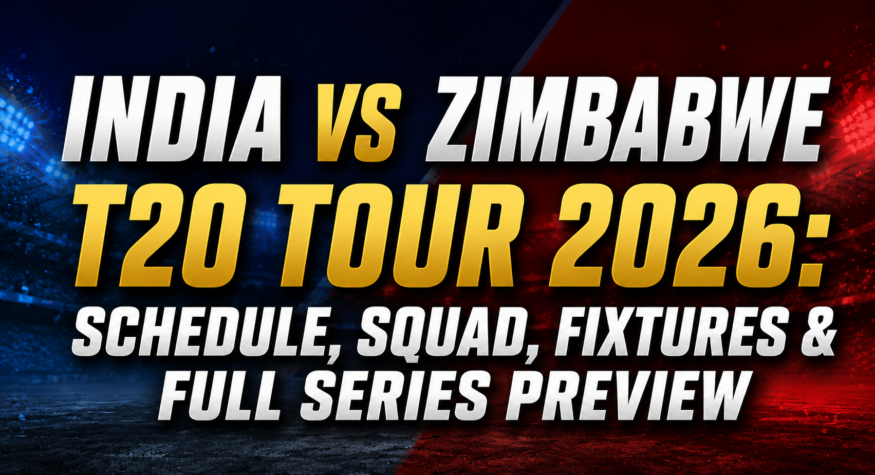 India vs Zimbabwe T20 Tour 2026
